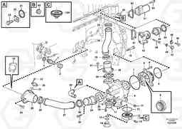 103223 Water pump and thermostat housing EC360B SER NO INT 12152- EU&NA 80001-, Volvo Construction Equipment