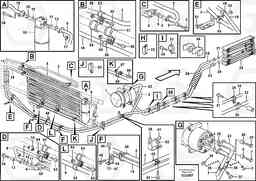 6715 Assembly of hose: evaparator, receiver drier and condenser. L150E S/N 10002 - 11594, Volvo Construction Equipment