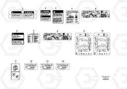 15524 Illustrations of sign plates and decals L60E, Volvo Construction Equipment