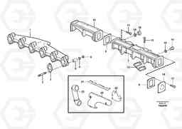 98906 Inlet manifold and exhaust manifold L110E S/N 1002 - 2165 SWE, 60001- USA,70201-70257BRA, Volvo Construction Equipment