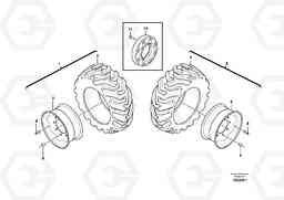 7591 Wheel and tire MC110, Volvo Construction Equipment