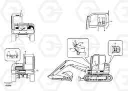 35990 Decal, inner location ECR88 S/N 10001-14010, Volvo Construction Equipment