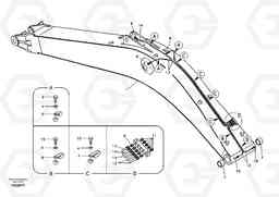 43631 Boom and grease piping EC290B APPENDIX FX FORESTRY VER., Volvo Construction Equipment