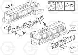 67605 Inlet manifold and exhaust manifold L180E S/N 5004 - 7398 S/N 62501 - 62543 USA, Volvo Construction Equipment