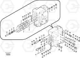 17335 Main control valve, boom and bucket and travel Rh EW145B, Volvo Construction Equipment