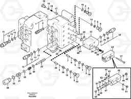 75146 Main control valve, relief valve and dipper arm holding EW145B, Volvo Construction Equipment