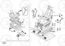 76817 Operator seat with fitting parts EW160B, Volvo Construction Equipment