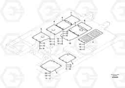 78719 Hatches under engine, hydr.pumps, cooler, m.valve and fuel tank. FC2121C, Volvo Construction Equipment