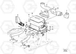 89890 Air duct in cabin and cabin floor EW210C, Volvo Construction Equipment