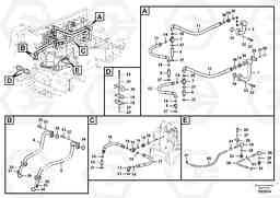 7878 Hydraulic system, control valve to boom and swing EC460C, Volvo Construction Equipment