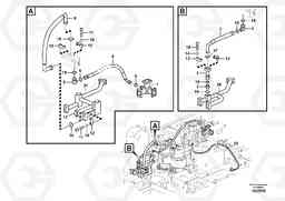 78198 Hydraulic system, control valve to boom and swing EC460C, Volvo Construction Equipment