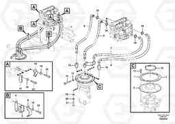 40170 Turning joint line, control valve to turning joint FC2121C, Volvo Construction Equipment