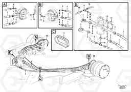 43310 Turning joint line, turning joint to travel motor FC2121C, Volvo Construction Equipment