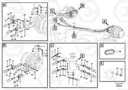 18665 Turning joint line, turning joint to travel motor EC290B APPENDIX FX FORESTRY VER., Volvo Construction Equipment