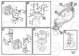 9335 Turning joint line, control valve to turning joint EC160C, Volvo Construction Equipment