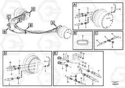 51285 Turning joint line, turning joint to travel motor EC160C, Volvo Construction Equipment