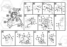 102190 Servo system, control valve piping. EC180C, Volvo Construction Equipment