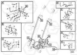 15701 Hydraulic system, control valve to boom and swing EW180C, Volvo Construction Equipment