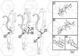 86186 Working hydraulic, hammer and shear for dipper arm EW180C, Volvo Construction Equipment