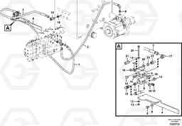 81972 Servo system, pump piping and filter mount. EW160C, Volvo Construction Equipment