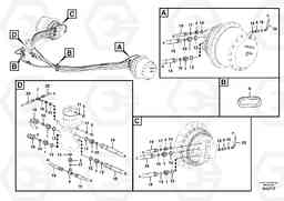 7775 Turning joint line, turning joint to travel motor EC240C, Volvo Construction Equipment