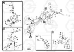 28829 Hydraulic system, control valve to boom and swing EC240C, Volvo Construction Equipment
