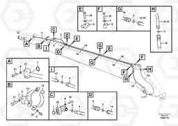 32847 Working hydraulic, bucket cylinder on long dipper arm EC240C, Volvo Construction Equipment