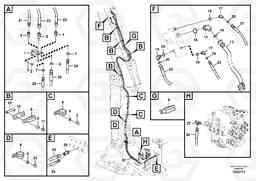 105714 Working hydraulic, dipper arm rupture for adjustable boom EC240C, Volvo Construction Equipment