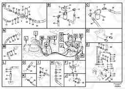 96042 Servo system, pump piping and filter mount. EC290C, Volvo Construction Equipment