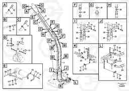 78227 Working hydraulic, dipper arm cylinder on boom. EC290C, Volvo Construction Equipment