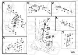 56527 Working hydraulic, 2nd boom cylinder on adjustable boom EC290C, Volvo Construction Equipment