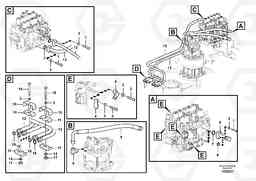 28767 Hydraulic system, control valve to boom and swing EC210C, Volvo Construction Equipment
