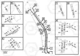 35589 Working hydraulic, dipper arm cylinder on boom. FC2924C, Volvo Construction Equipment