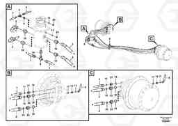 43963 Turning joint line, turning joint to travel motor FC2421C, Volvo Construction Equipment