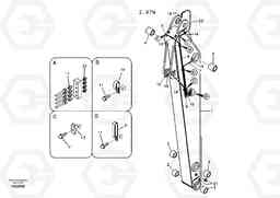 53888 Dipper arm and grease piping with piping seat EC240B APPENDIX FX FORESTRY VER., Volvo Construction Equipment