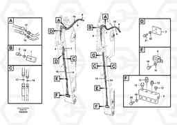 39411 Working hydraulic, quick fit on dipper arm EC210C, Volvo Construction Equipment