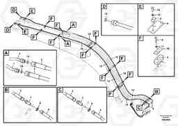 103989 Working hydraulic, quick fit on boom EW210C, Volvo Construction Equipment