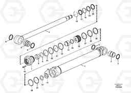 96721 Boom cylinder, adjustable 2nd EW160C, Volvo Construction Equipment