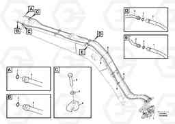 49449 Working hydraulic, quick fit on boom EW140C, Volvo Construction Equipment