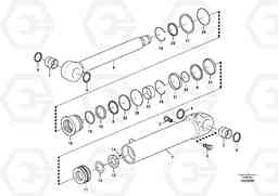 90411 Stabiliser cylinder EW160C, Volvo Construction Equipment