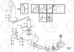 21147 Exhaust system, silencer L150E S/N 8001 -, Volvo Construction Equipment