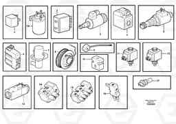 98329 Relays, sensors and solenoid valves, reference list L180E S/N 5004 - 7398 S/N 62501 - 62543 USA, Volvo Construction Equipment