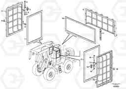 64184 Window guards, side and rear windows. L180E HIGH-LIFT S/N 5004 - 7398, Volvo Construction Equipment