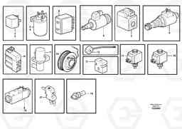 96846 Relays, sensors and solenoid valves, reference list L150E S/N 6005 - 7549 S/N 63001 - 63085, Volvo Construction Equipment