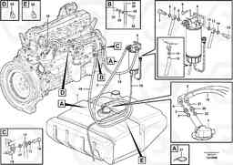 49119 Fuel pipes L60F, Volvo Construction Equipment