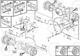 63464 Brake pipes, front axle and rear axle L110F, Volvo Construction Equipment