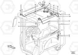 88207 Cable harness, ceiling with radio L150F, Volvo Construction Equipment