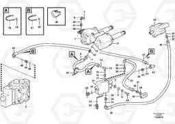33626 Feed line, pump - central block L120F, Volvo Construction Equipment