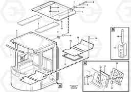 89670 Cab body: roof and floor panel. L220E SER NO 4003 - 5020, Volvo Construction Equipment