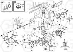 103578 Water pump and thermostat housing L150E S/N 10002 - 11594, Volvo Construction Equipment